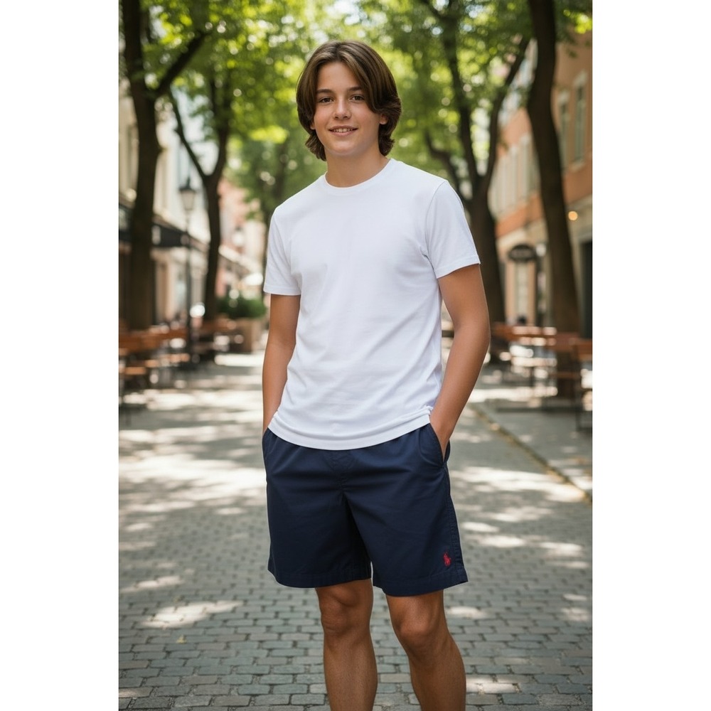 Polo By Ralph Lauren Kids Boys SZ XL 20‎ Navy Blue Classic Chino Shorts Pockets